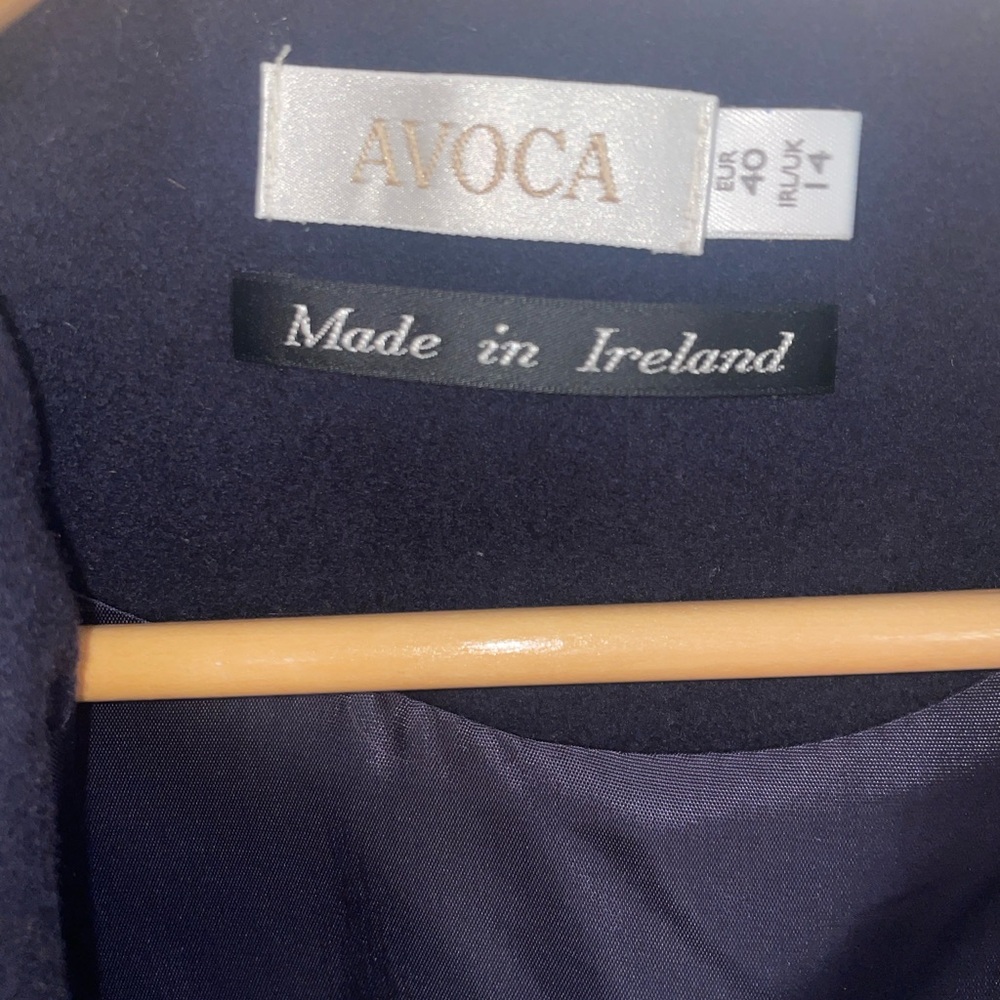 Wool & Cashmere AVOCA Made in Ireland Plaid Jacket – Size EU 40 / UK 14 - Picture 8 of 9